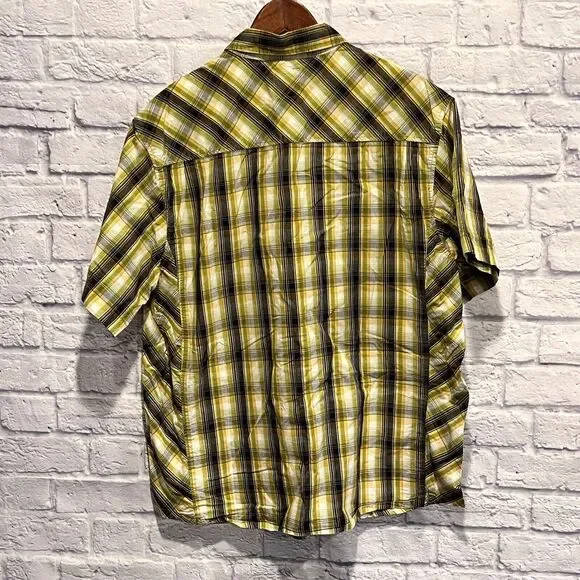 Lot Of 2 PrAna Mens Breathe Pearl Snap Plaid Button Up Short Sleeve Shirt Sz XL - Picture 4 of 10